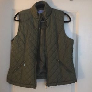Olive Green Quilted Vest!